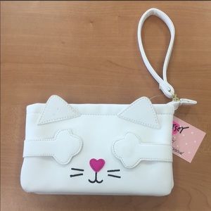 Betsey Johnson cat wristlet